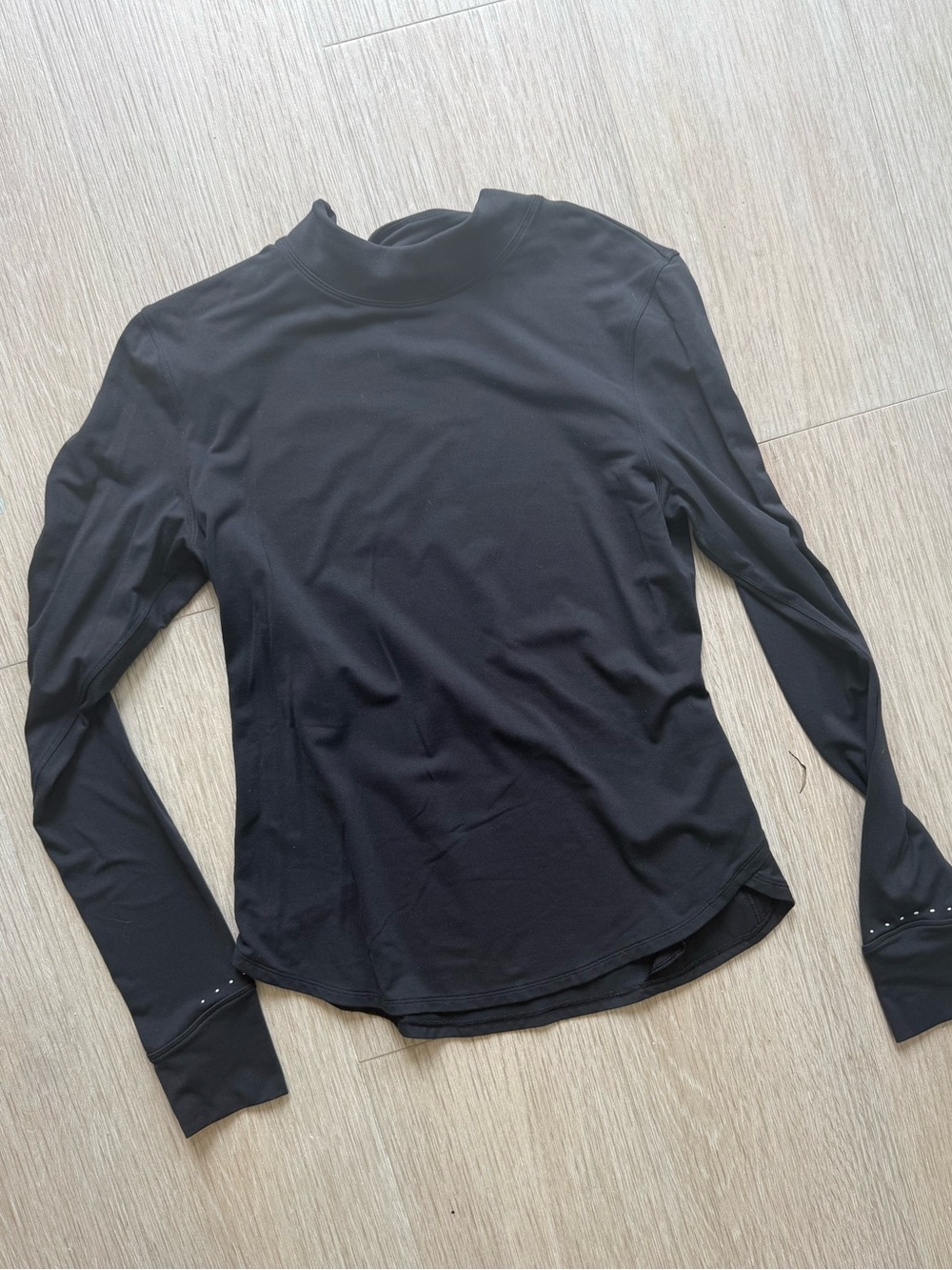 Black Long Sleeve Mock Neck Top